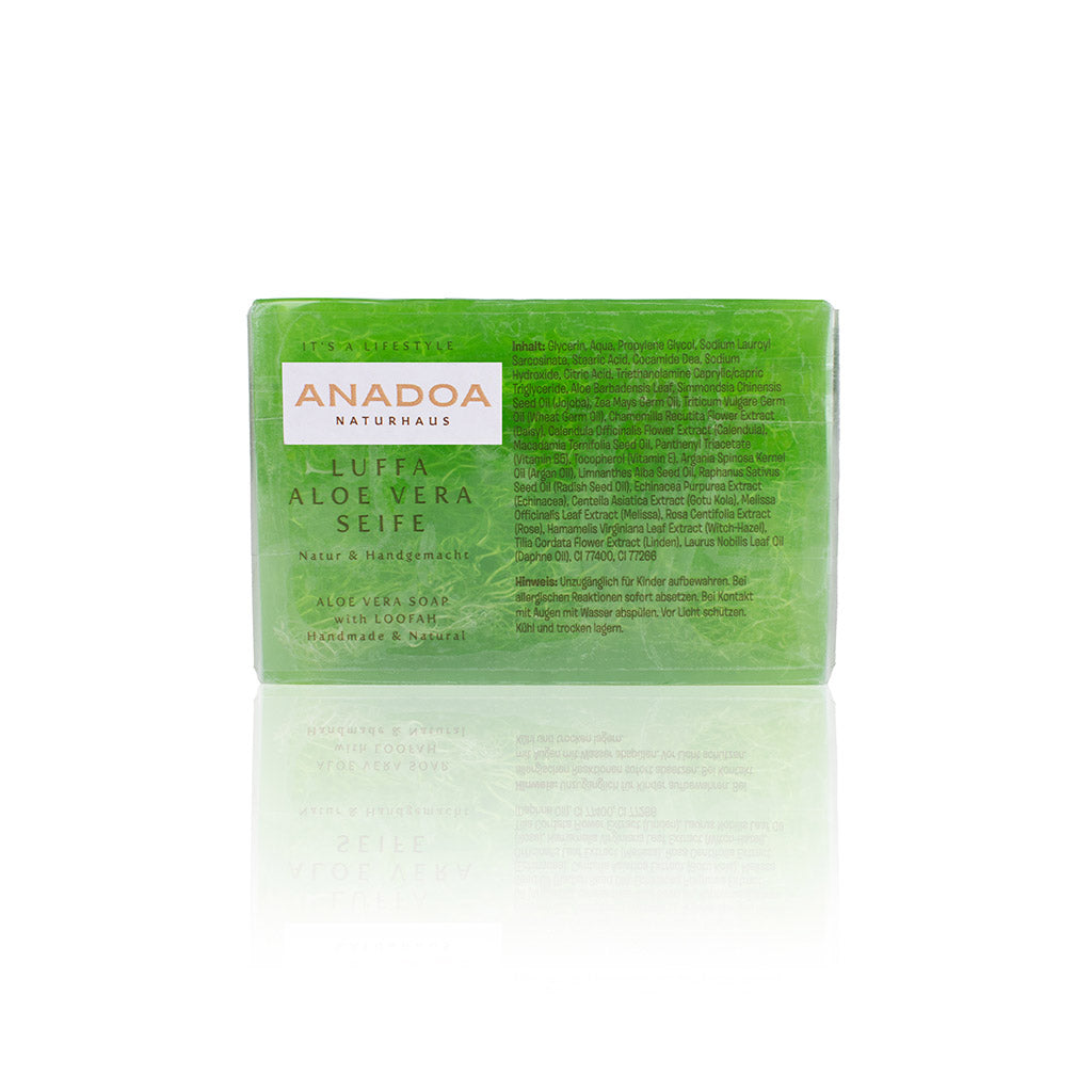 Aloe Vera Seife with Luffa Schwamm - Anadoa