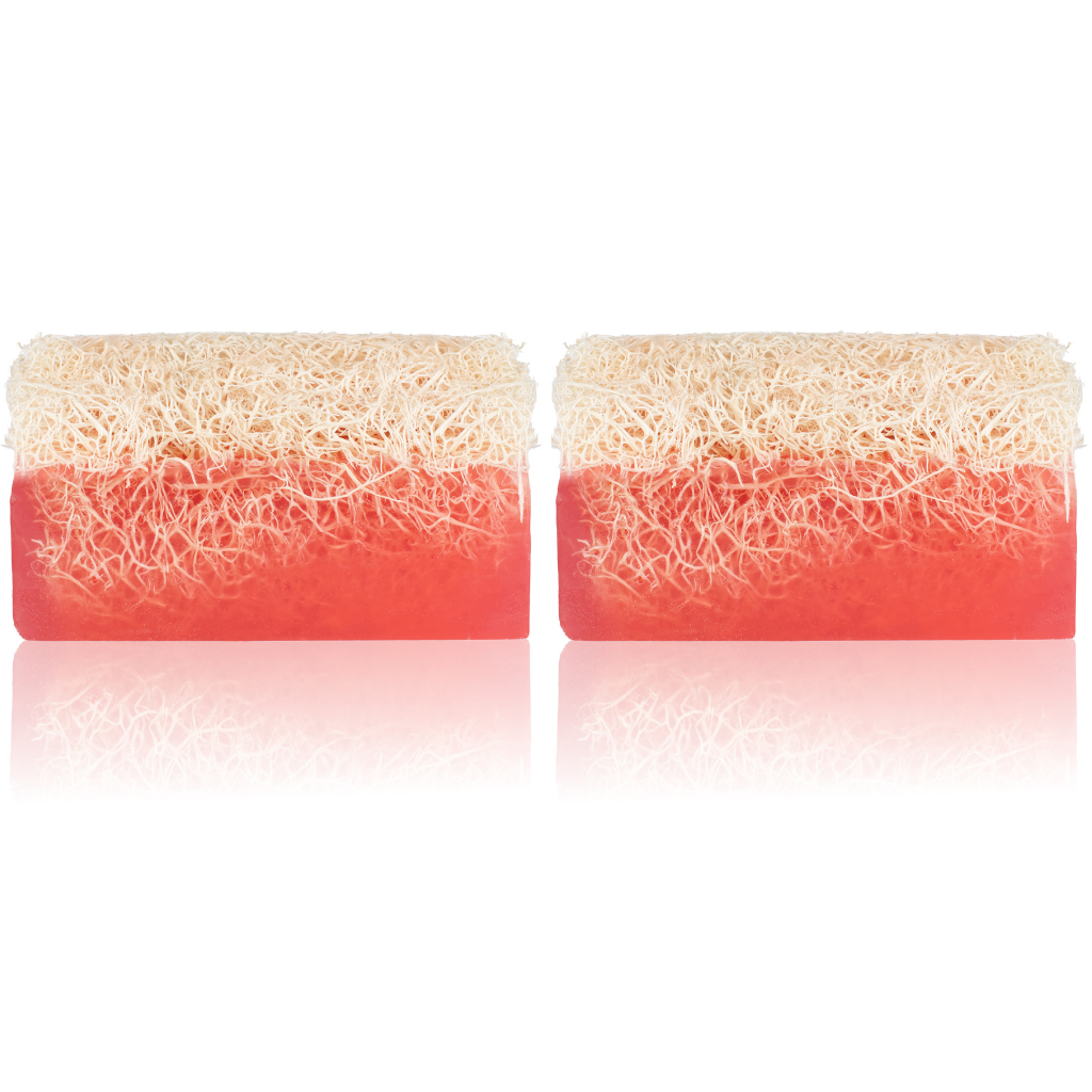 Set mit 2 Luffa Rosen Seife - Anadoa